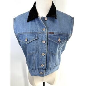Vintage Soho Compagnie Crop Jean Denim Vest Medium